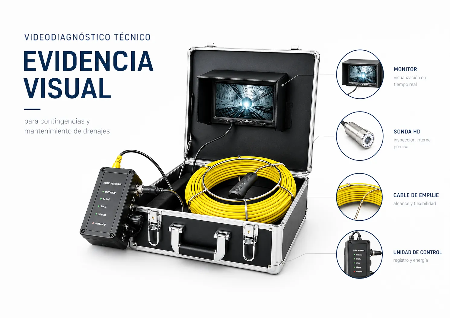Videoendoscopio HydraX — Evidencia visual
